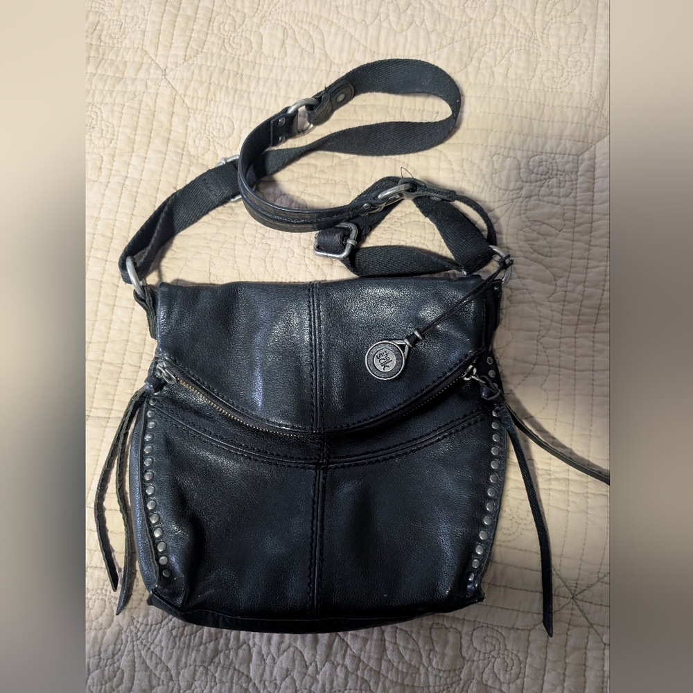 The Sak Black Leather Crossbody Bag